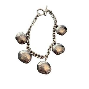 Cerruti Image Inspirational Silver Tone Toggle Bracelet